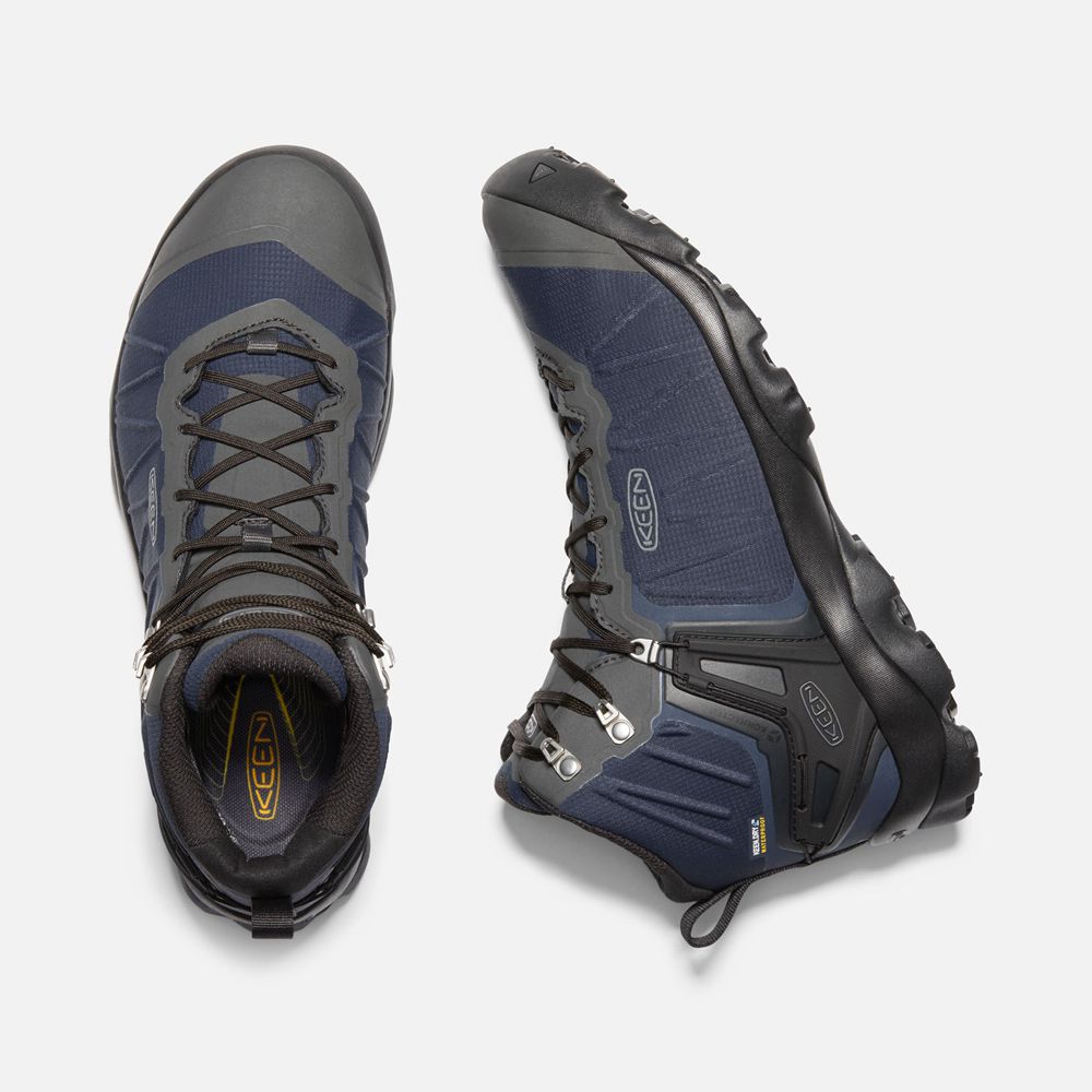 Keen Outdoor Bot Erkek Mavi/Gri - Venture Mid Waterproof - Türkiye EMGU60834